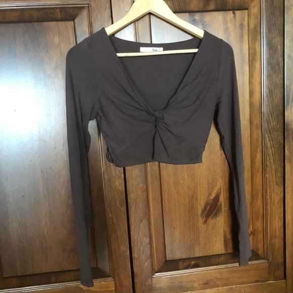 Wilfred Mauve Cropped Long Sleeve Top - Picture 2 of 3